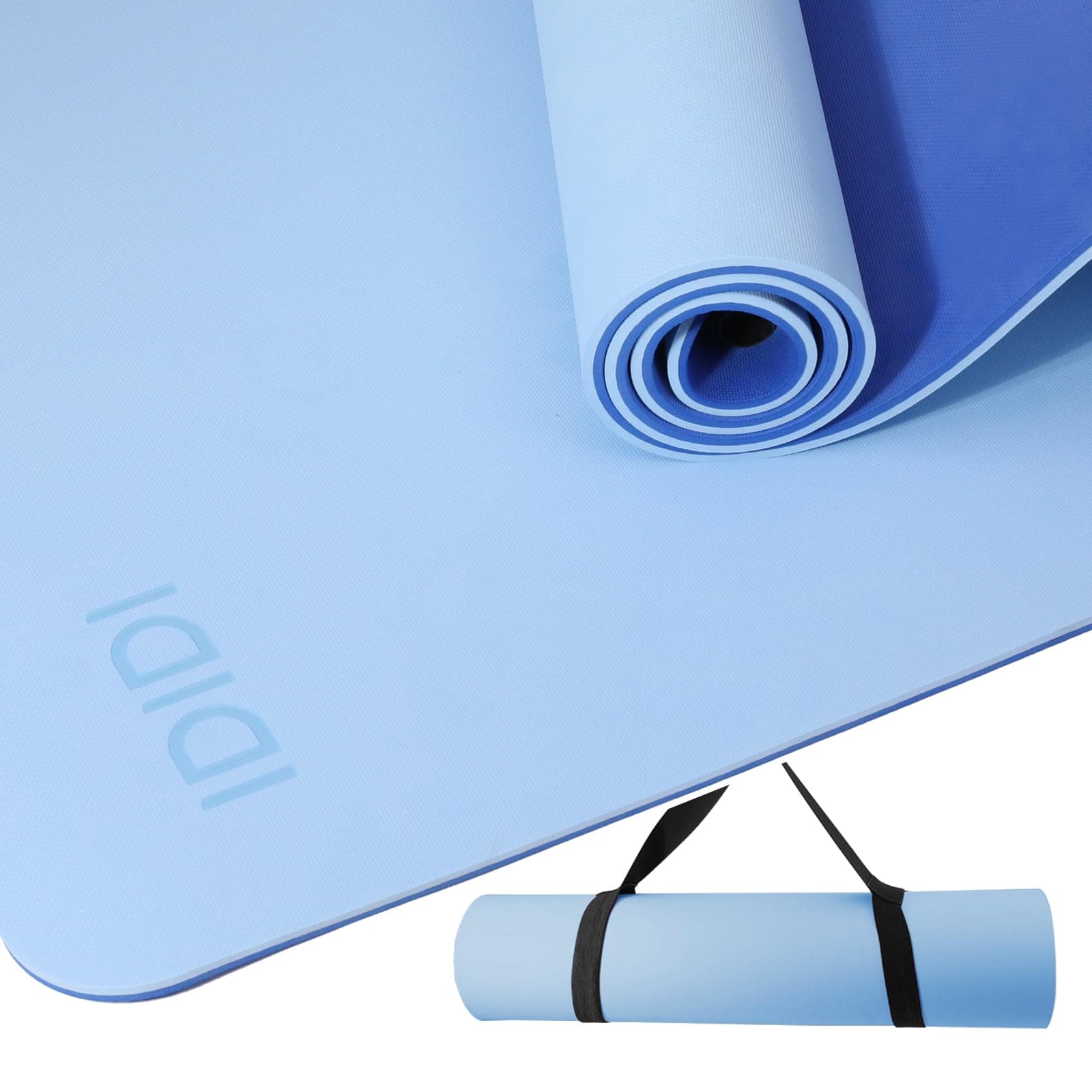 Tapete de Yoga con Correa, Tapete Antideslizante de 8mm de