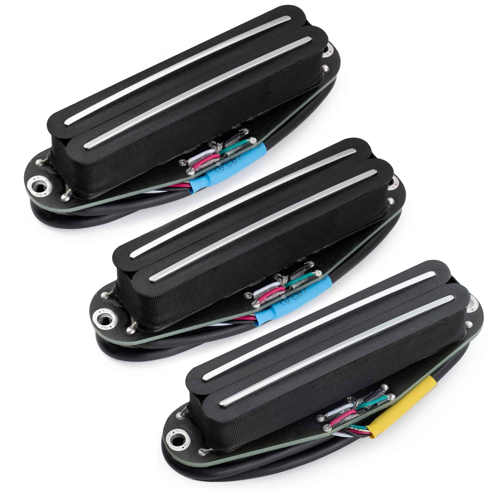 Set de Pastillas para Guitarra Eléctrica -Negro Rieles Croma