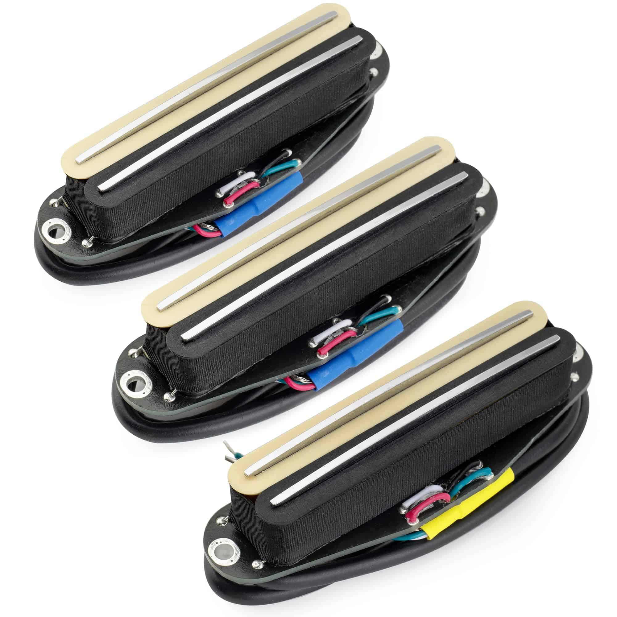 Set de pastillas Musiclily Pro ST-DPHC -Zebra con rieles cro