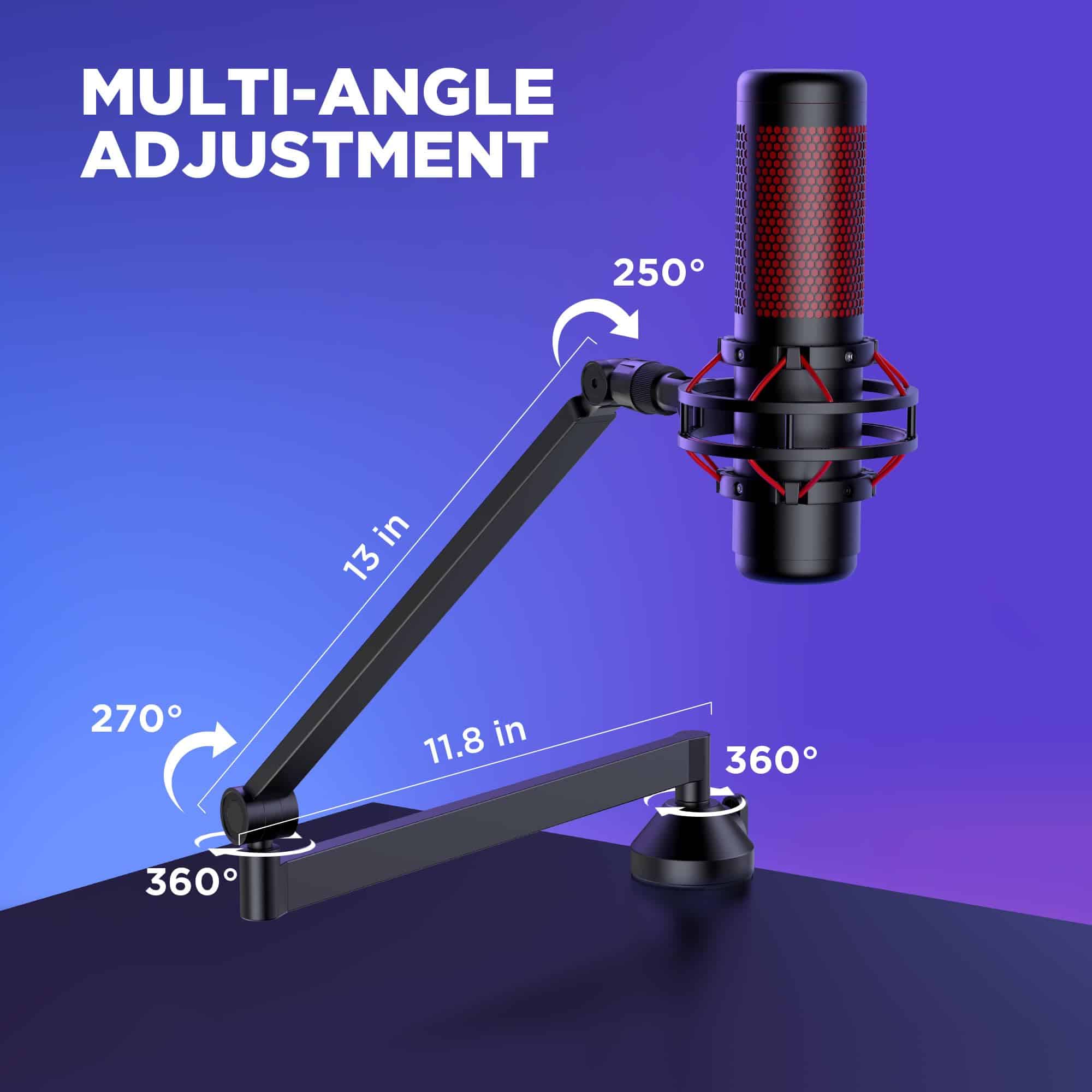 Brazo de Micrófono de Perfil Bajo InnoGear, Brazo de - Imagen 6