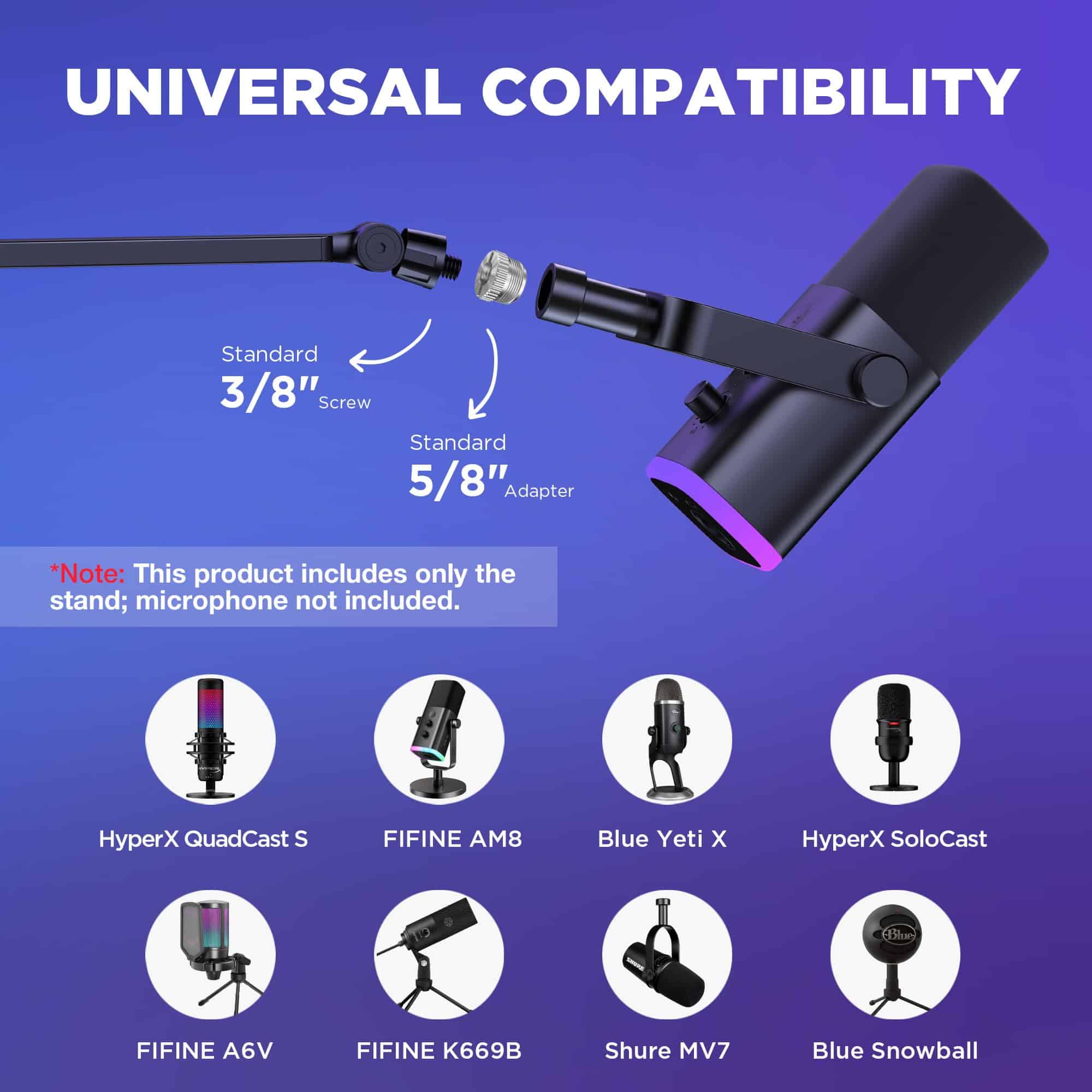 Brazo de Micrófono de Perfil Bajo InnoGear, Brazo de - Imagen 7