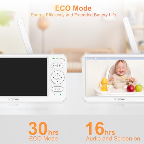 Monitor de Bebé VTimes con Cámara y Audio, -alo Ideal - Imagen 6