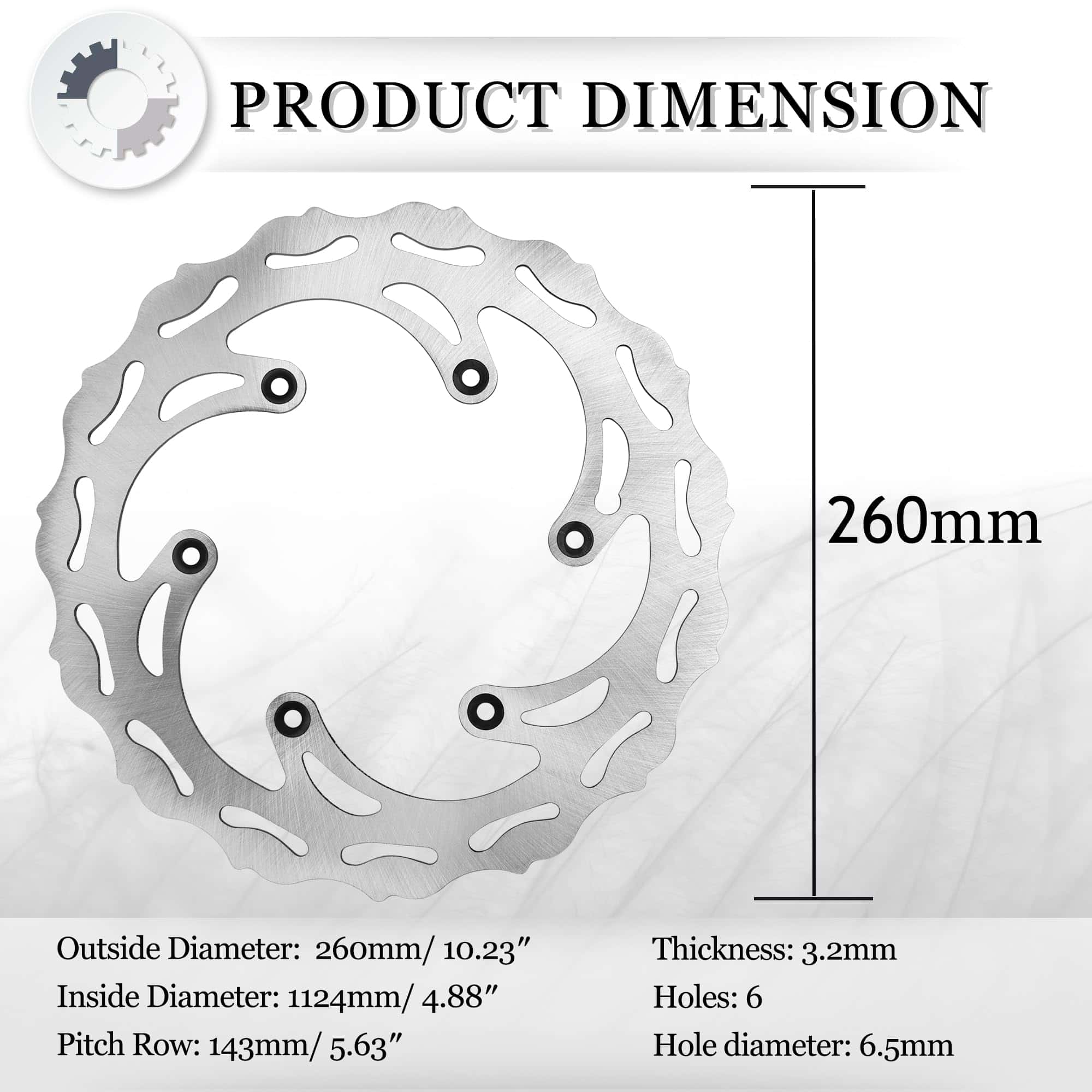 Disco de freno delantero trasero OTINUBEE 220M 260M Kit - Imagen 4