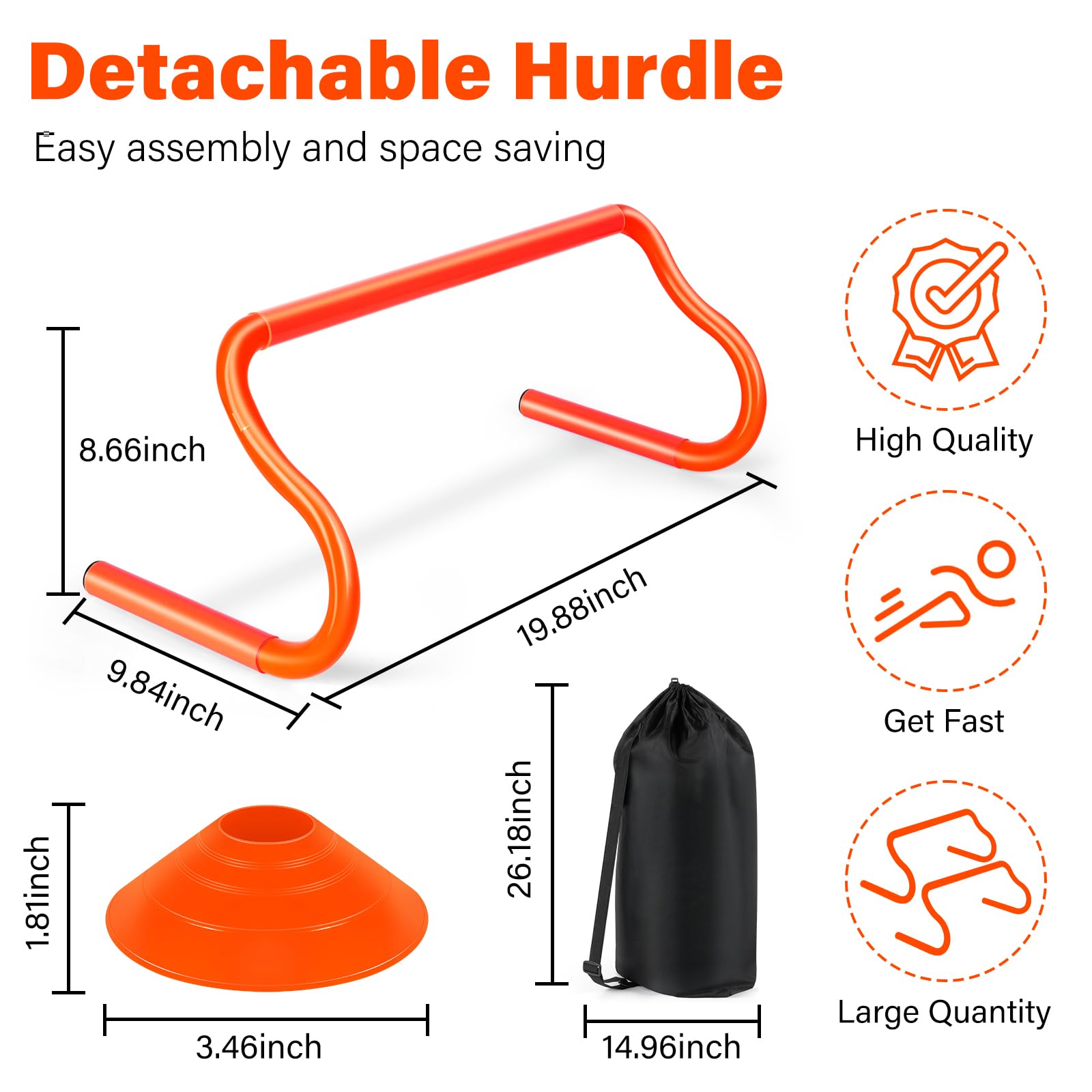 Equipo de Entrenamiento de Agilidad - 10 Vallas de - Imagen 3