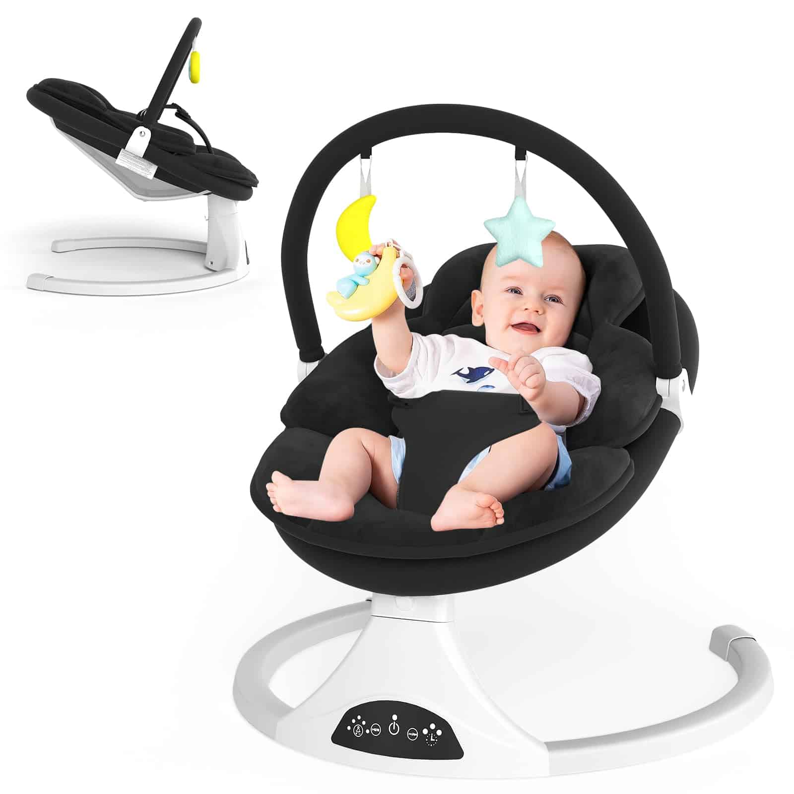 Columpio eléctrico para bebé con control remoto - 5