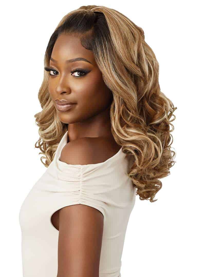 Peluca frontal de encaje Outre - Perfect Hair -NEGRO JET 1 - Imagen 5