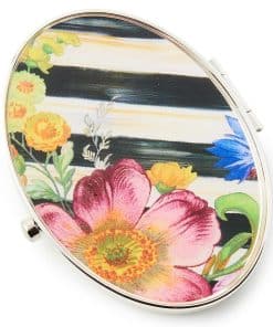 Espejo compacto plateado de Flower Market de