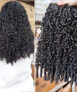 Extensiones de Cabello Rizado Birmano con Clips de Cabello