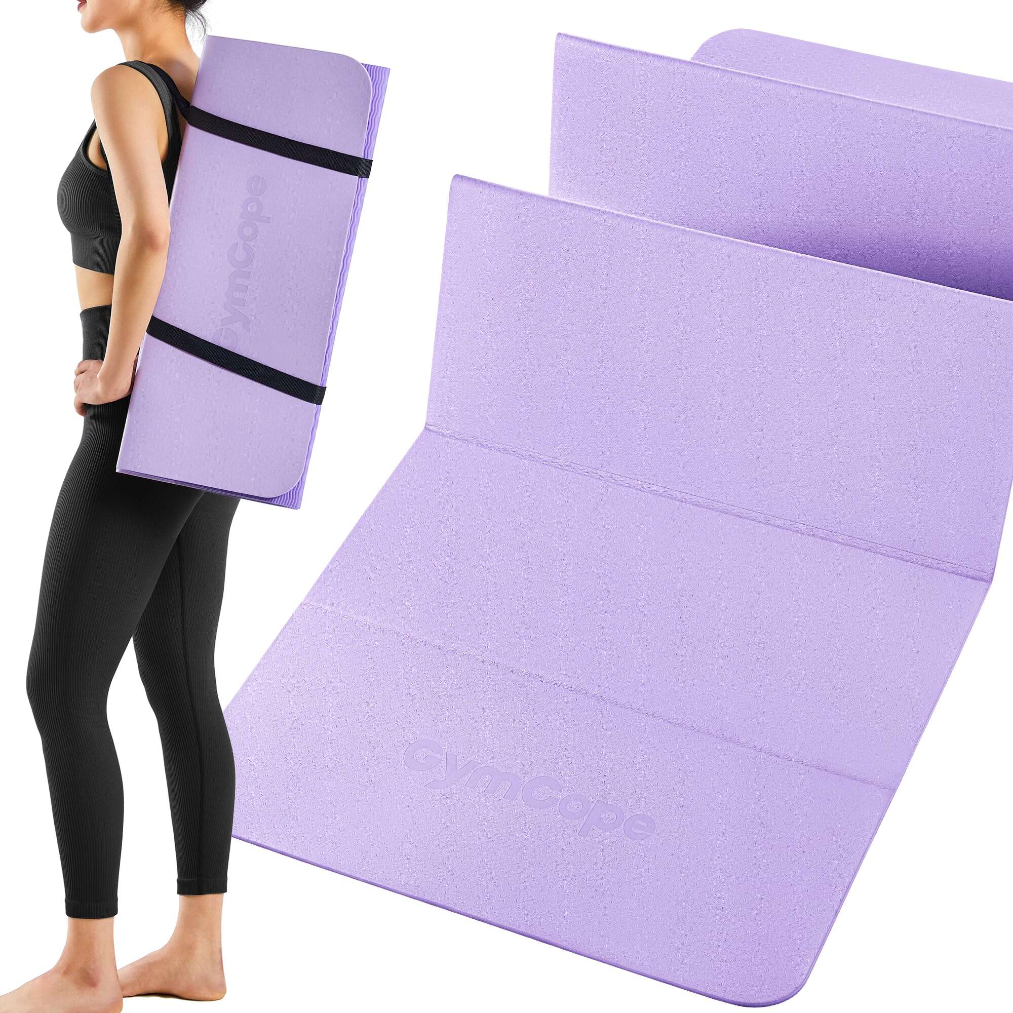 Tapete de Yoga Plegable para Viajes GymCope � 72"x24"x1/4"