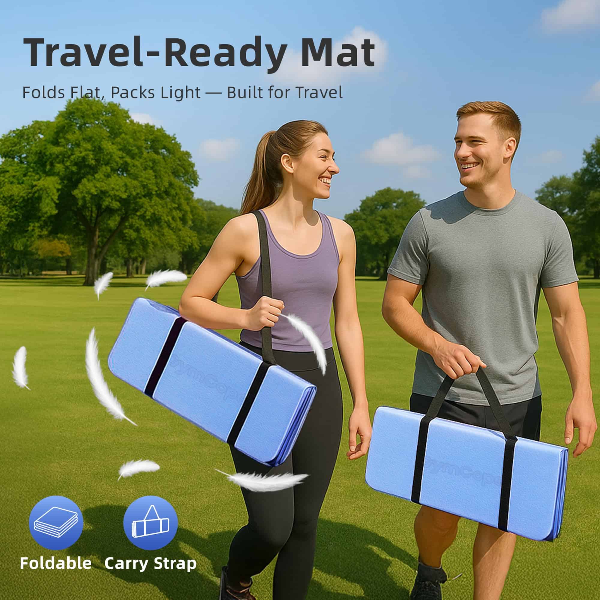 Tapete de Yoga Plegable GymCope - -Azul - Imagen 3