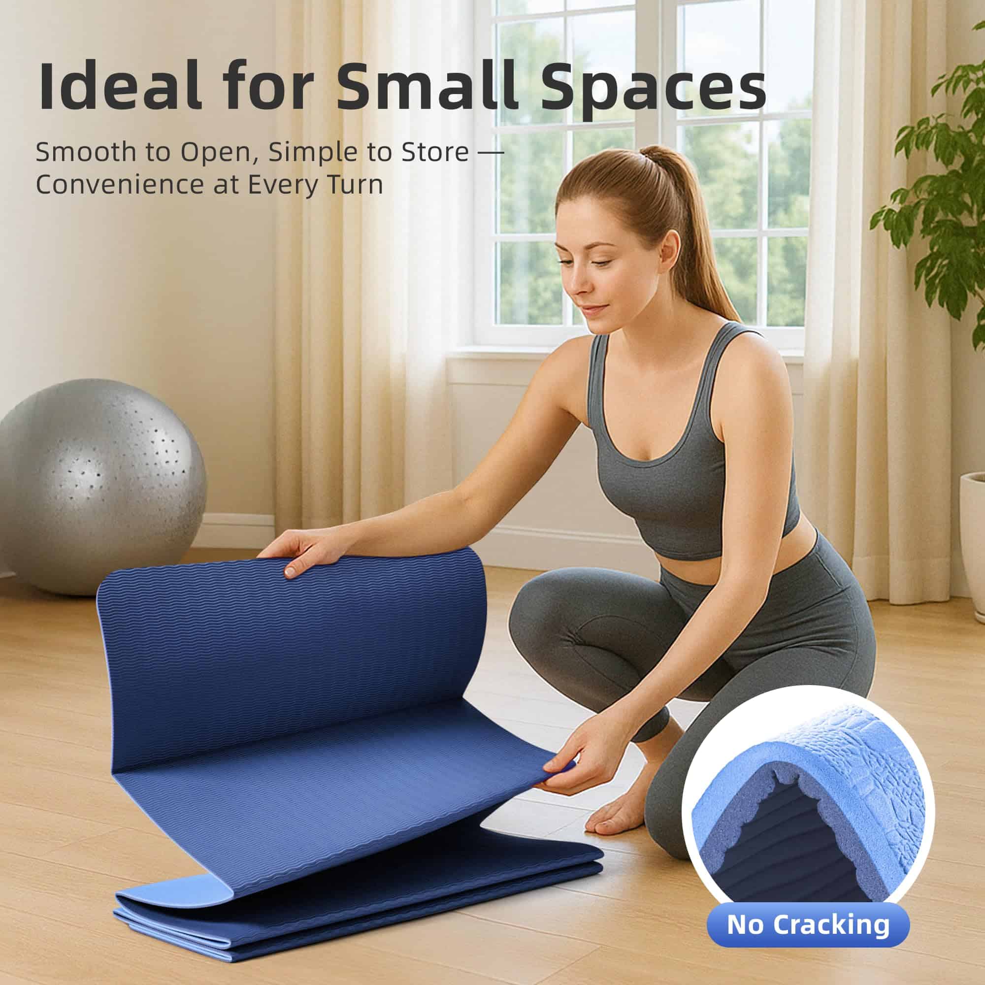 Tapete de Yoga Plegable GymCope - -Azul - Imagen 9