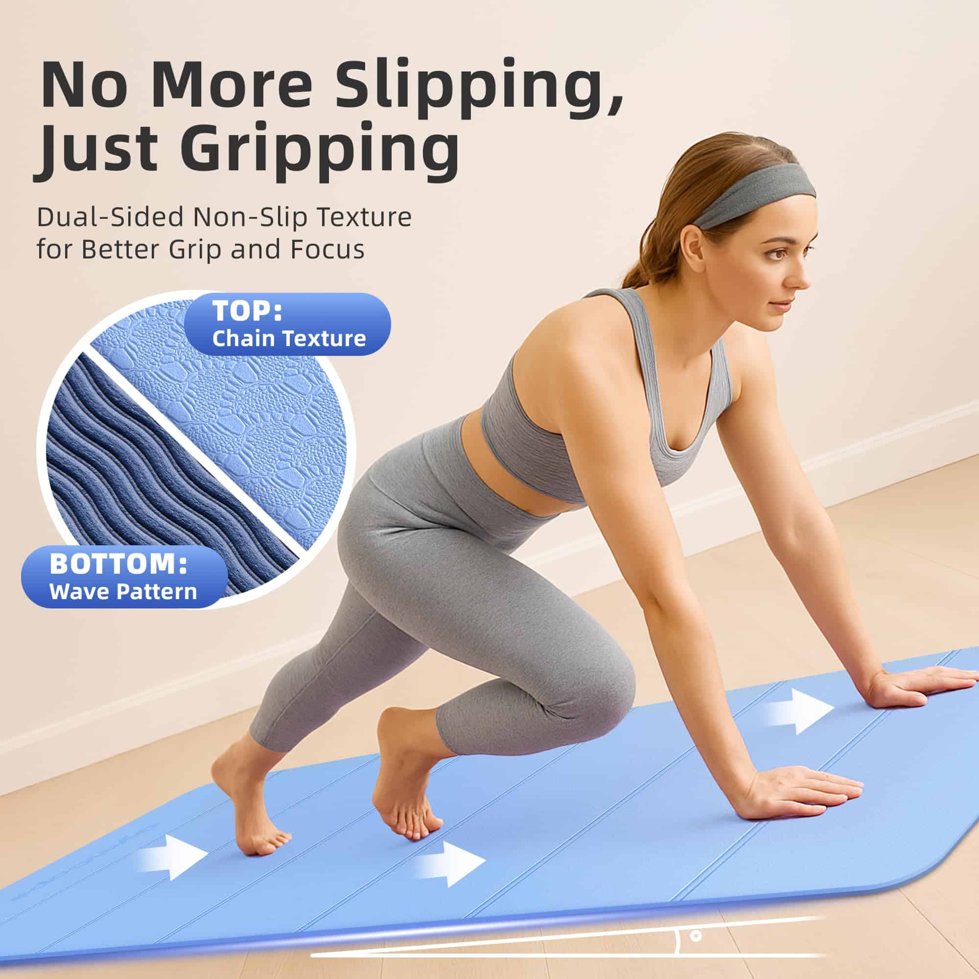 Tapete de Yoga Plegable GymCope - -Azul - Imagen 5