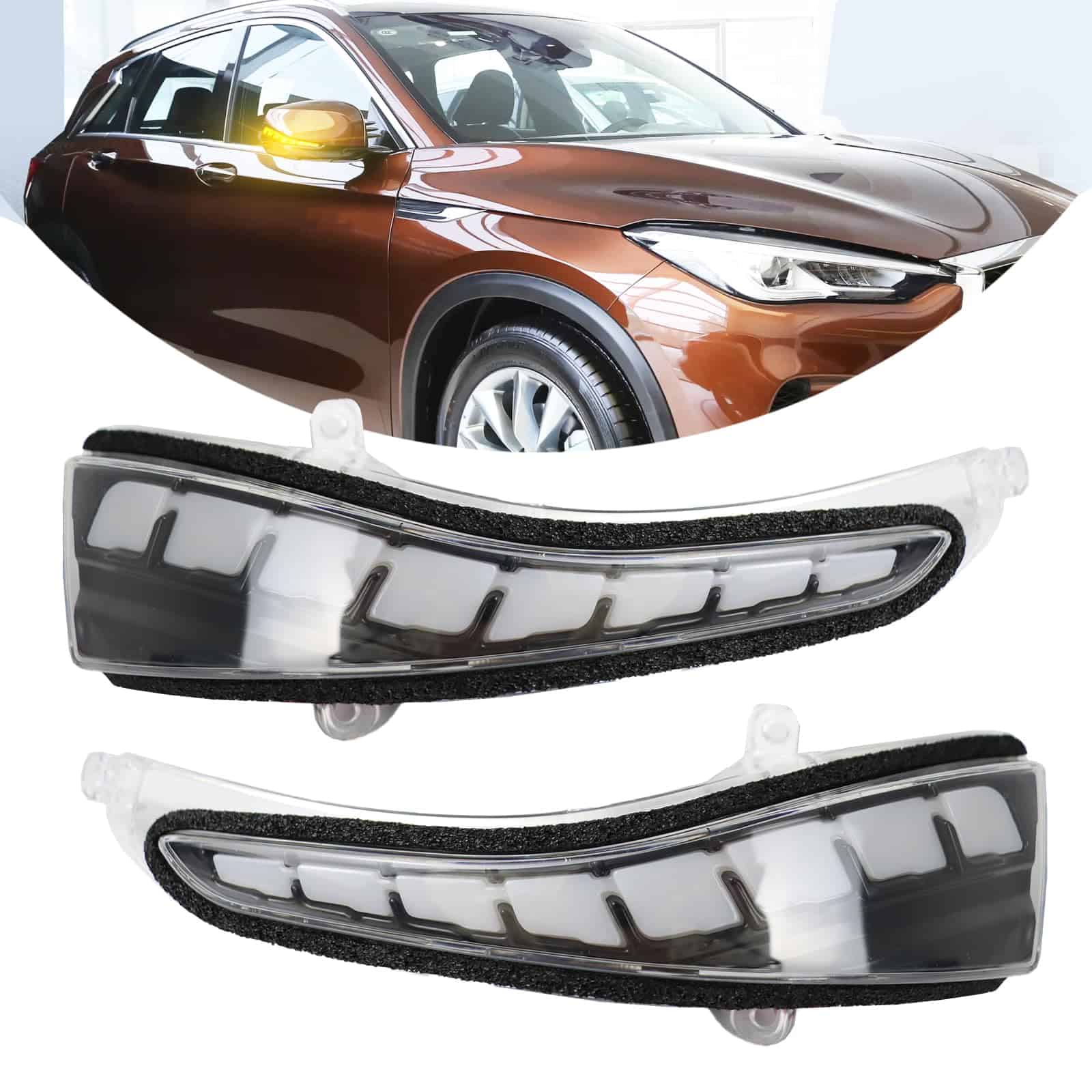 ZDEERAOTO LED Luz de Señal de Giro Secuencial ámbar para