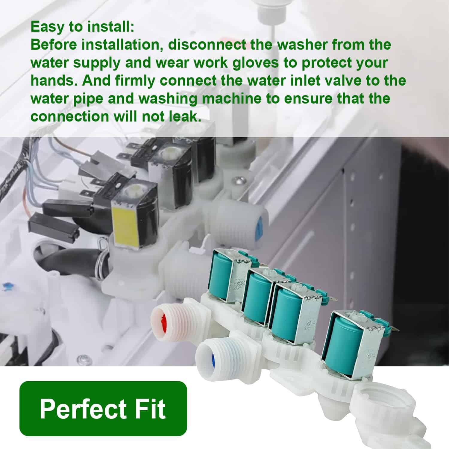 Válvula de entrada de agua para - lavadora - Imagen 7