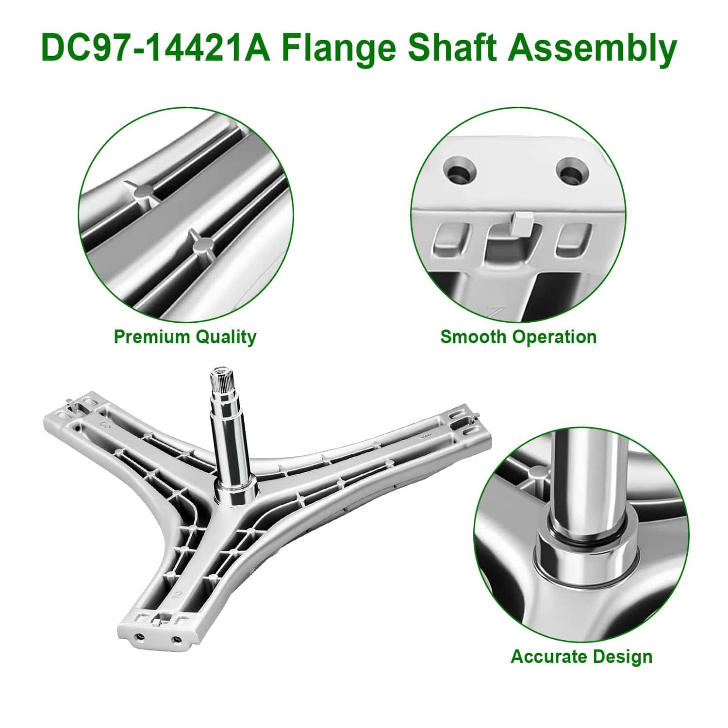 Ensamble de Eje de Brida DC97-14421A Compatible con - Imagen 4