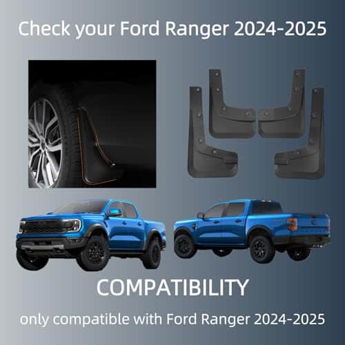 Mud Flaps para Ford Ranger 2024 2025, Guardabarros de - Imagen 3