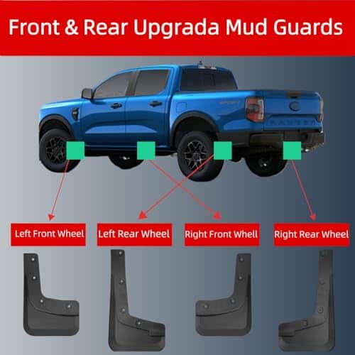 Mud Flaps para Ford Ranger 2024 2025, Guardabarros de - Imagen 5