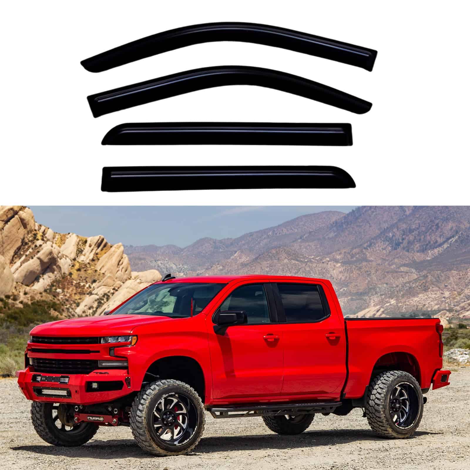 MDZZOVO Viseras para ventanas para Chevy Silverado/GMC