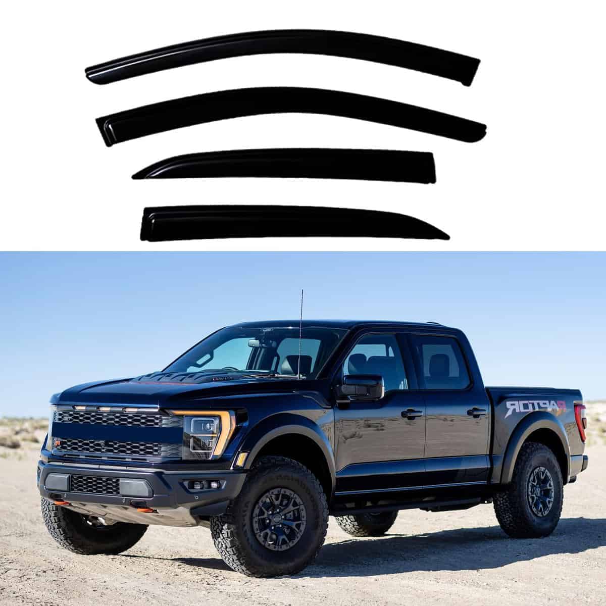 Viseras de ventana MDZZOVO para 1999-2016 Ford F250 F350