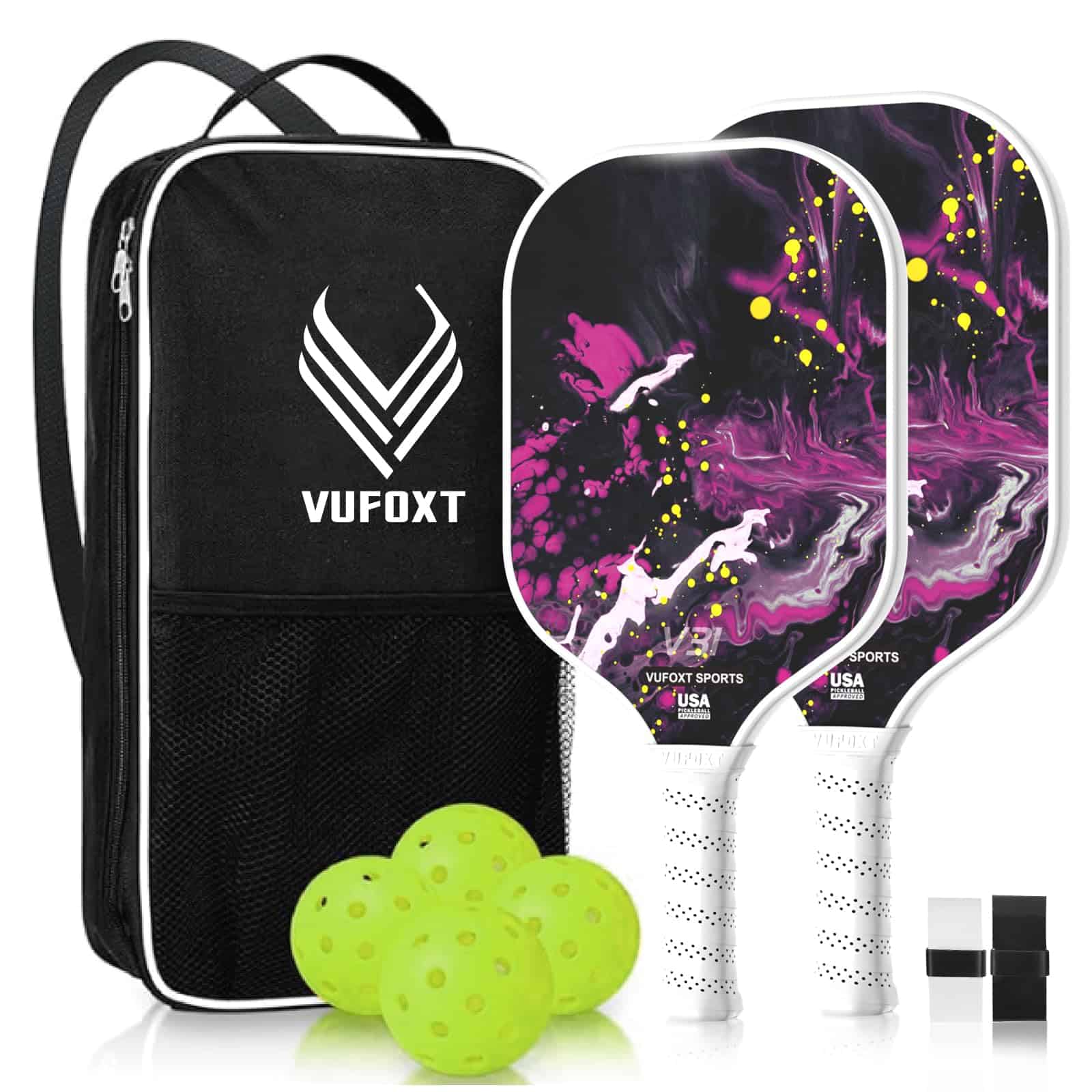 Set de Paletas de Pickleball de 2, Aprobadas por USAPA,