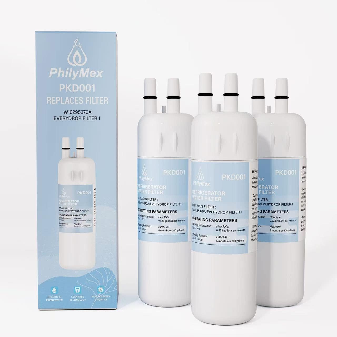 Filtro de agua para WRS315SDHZ02, WRS325FDAM04, -Azul y Blan