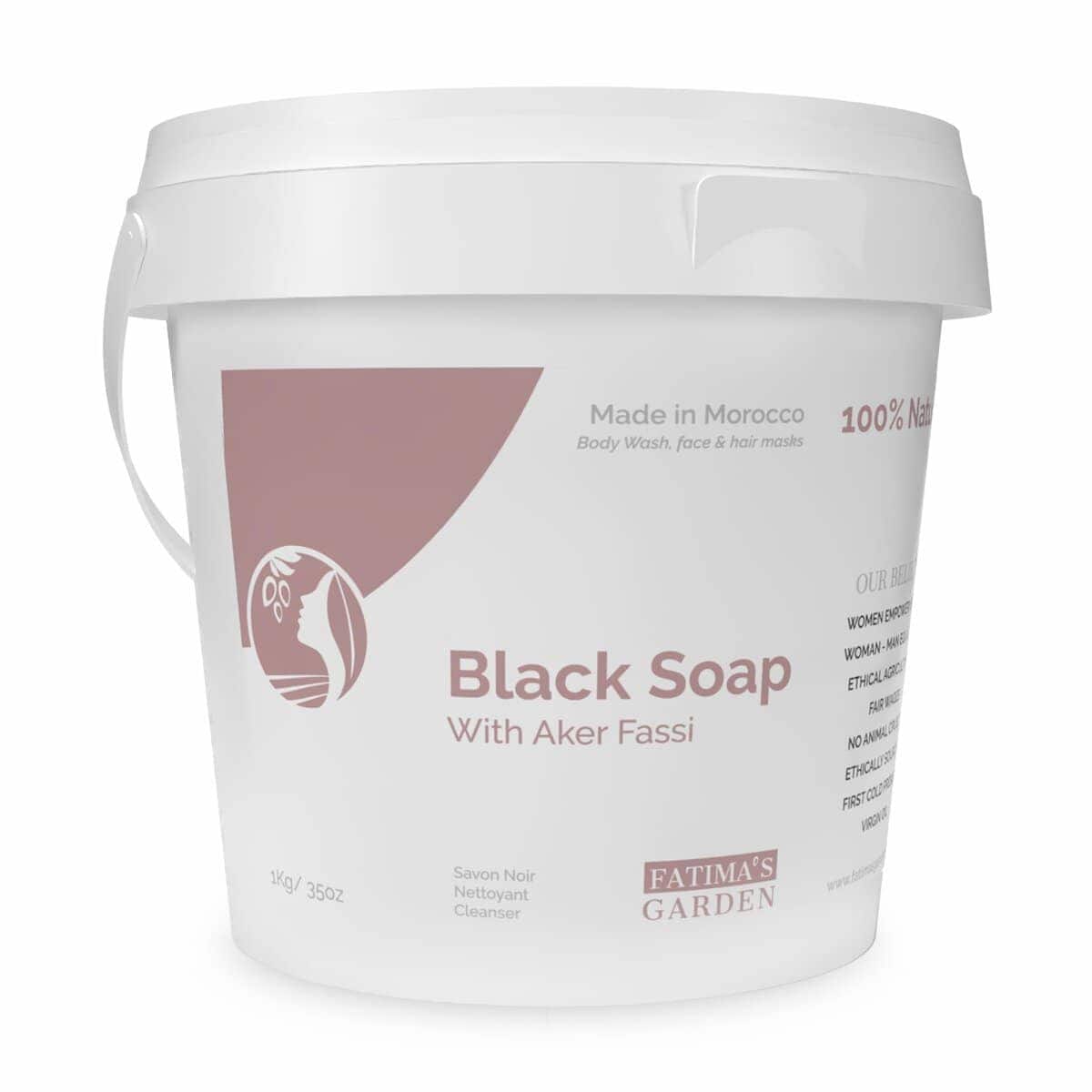 Jabón Negro de Fatima's Garden con Aker Fassi - Limpiador