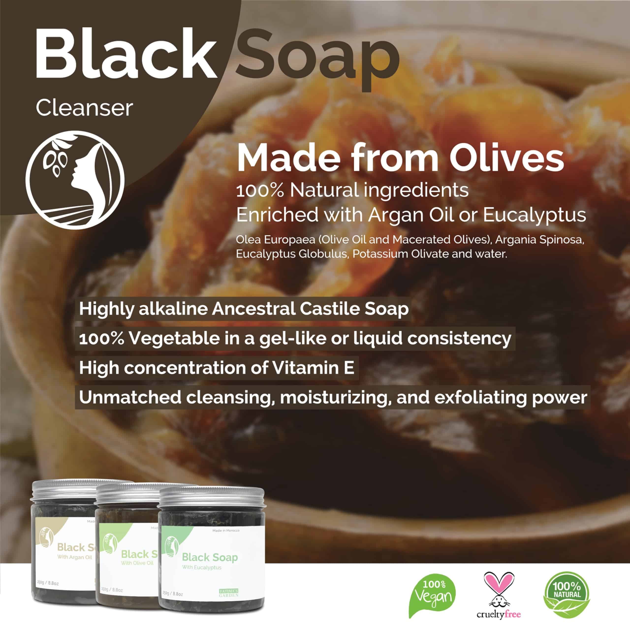 Jabón Negro de Fatima's Garden con Aker Fassi - Limpiador - Imagen 4