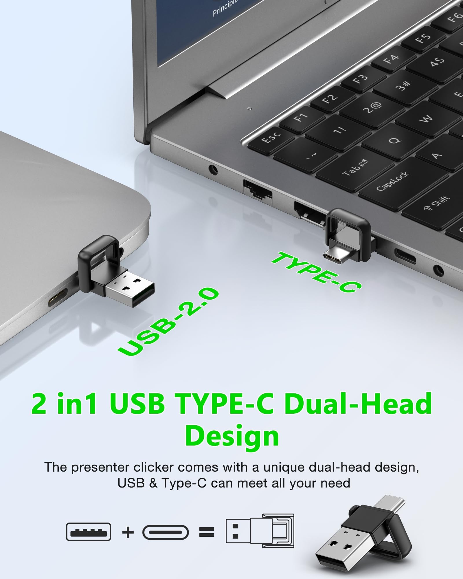 Clicker inalámbrico para presentaciones, Clicker USB Tipo C - Imagen 7
