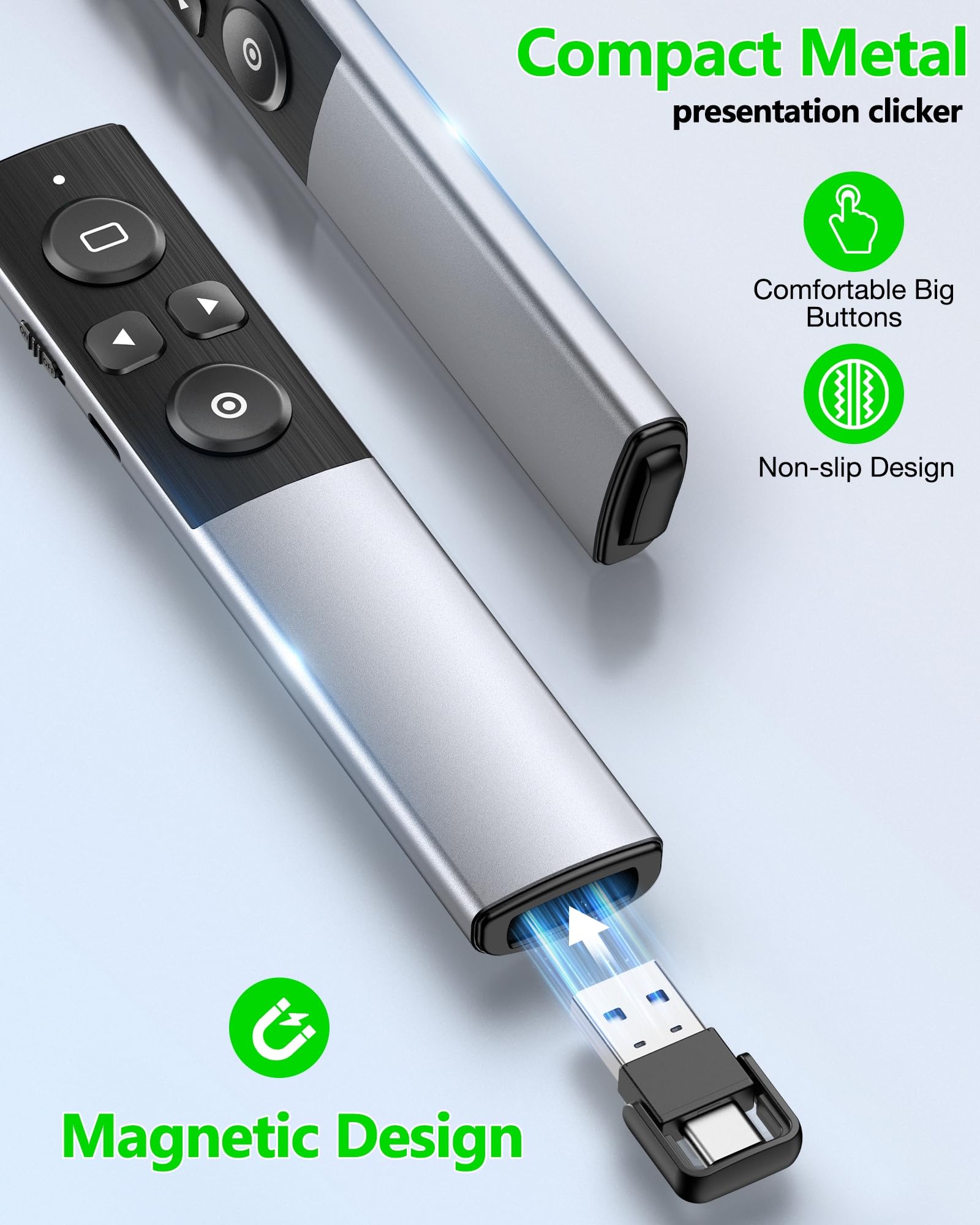Clicker inalámbrico para presentaciones, Clicker USB Tipo C - Imagen 9