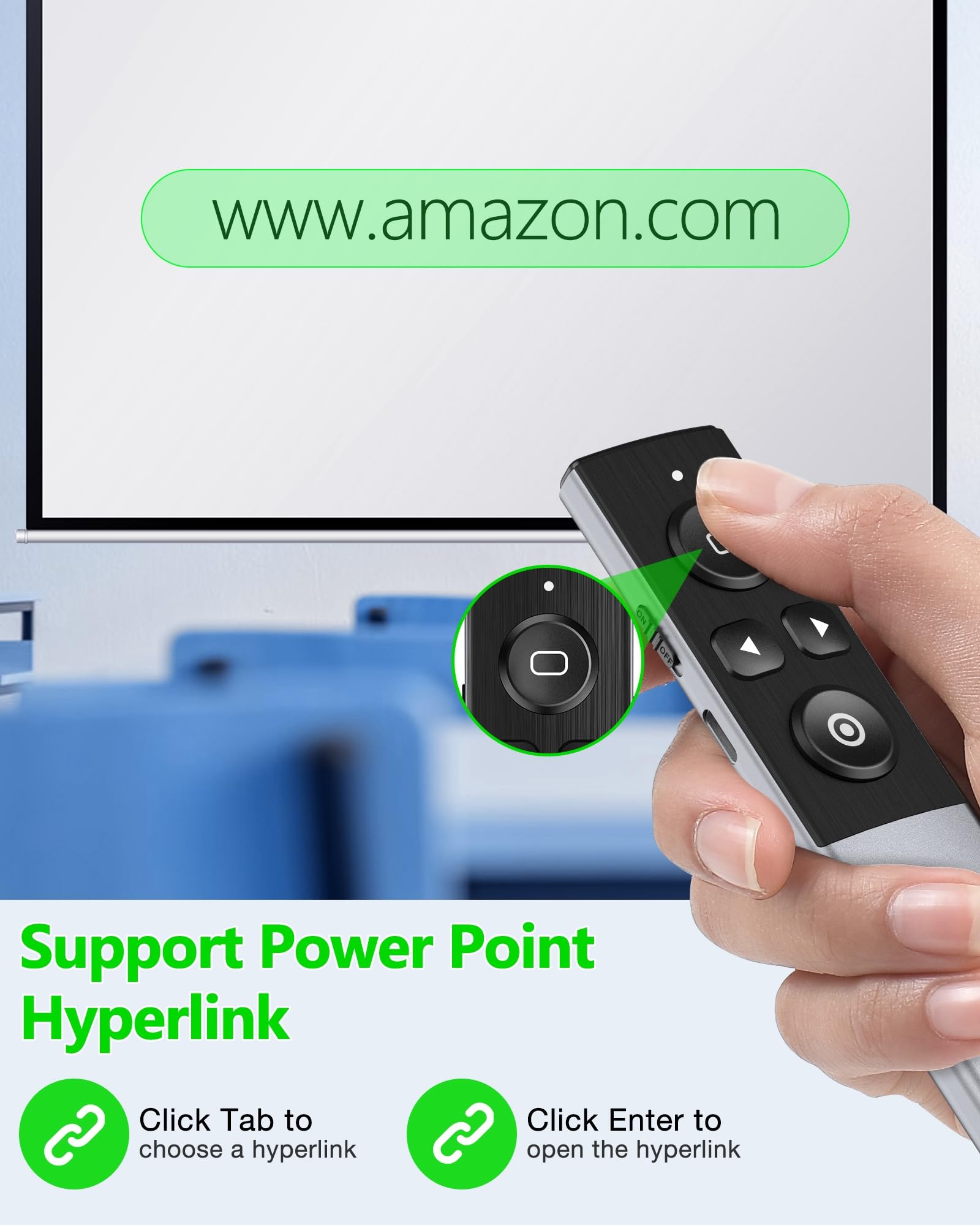 Clicker inalámbrico para presentaciones, Clicker USB Tipo C - Imagen 8