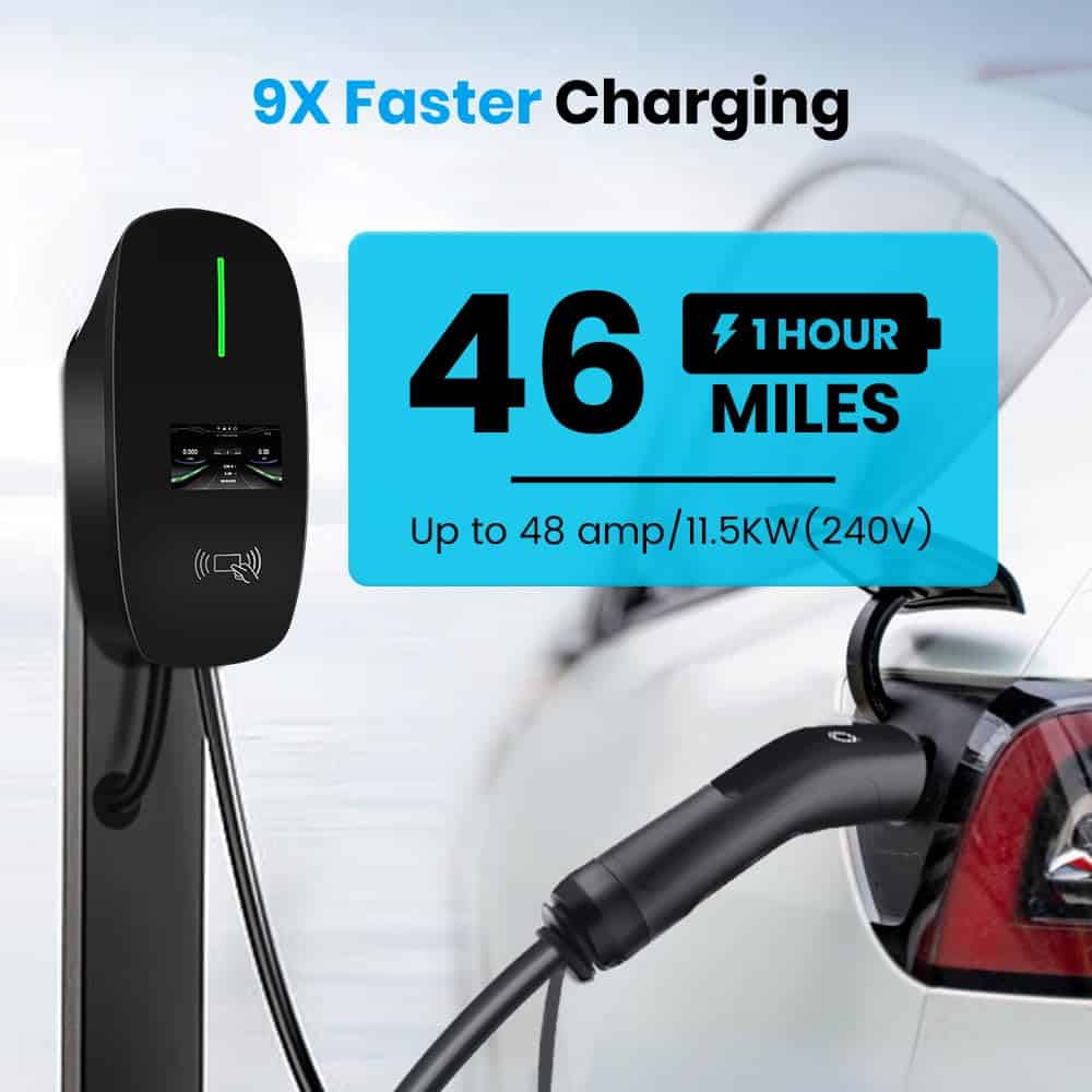 Cargador AWESAFE Nivel 2 para Tesla, Cargador Móvil de 48 - Imagen 4