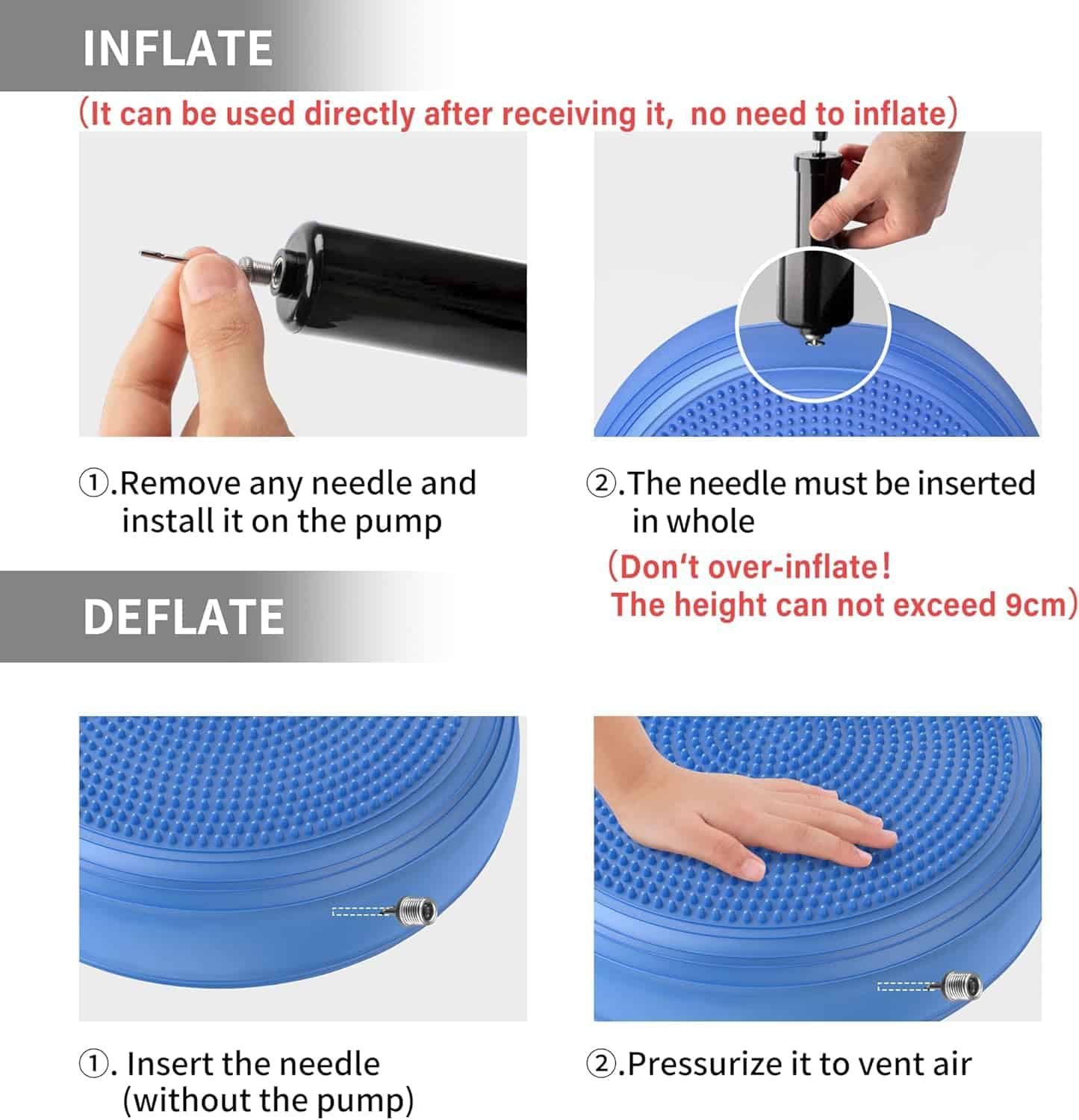 Cojín Inflable FITMIND para Balanceo, Disco Dyna, Textura - Imagen 7