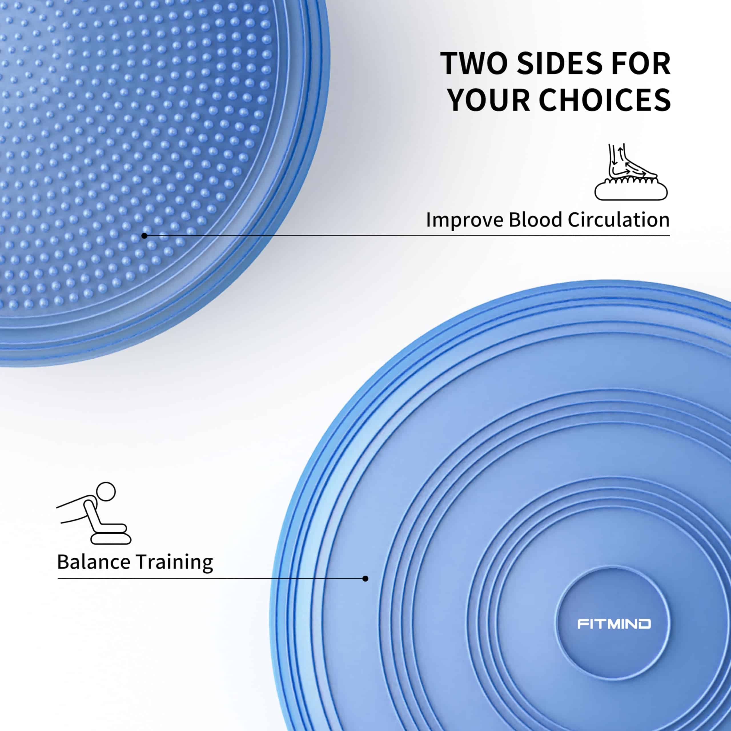 Cojín Inflable FITMIND para Balanceo, Disco Dyna, Textura - Imagen 3