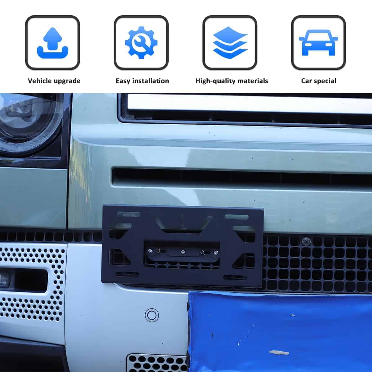 Marco de matrícula delantera de coche de aleación de - Imagen 6