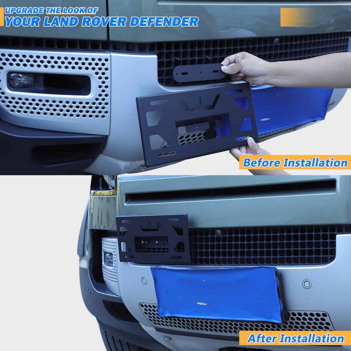 Marco de matrícula delantera de coche de aleación de - Imagen 3