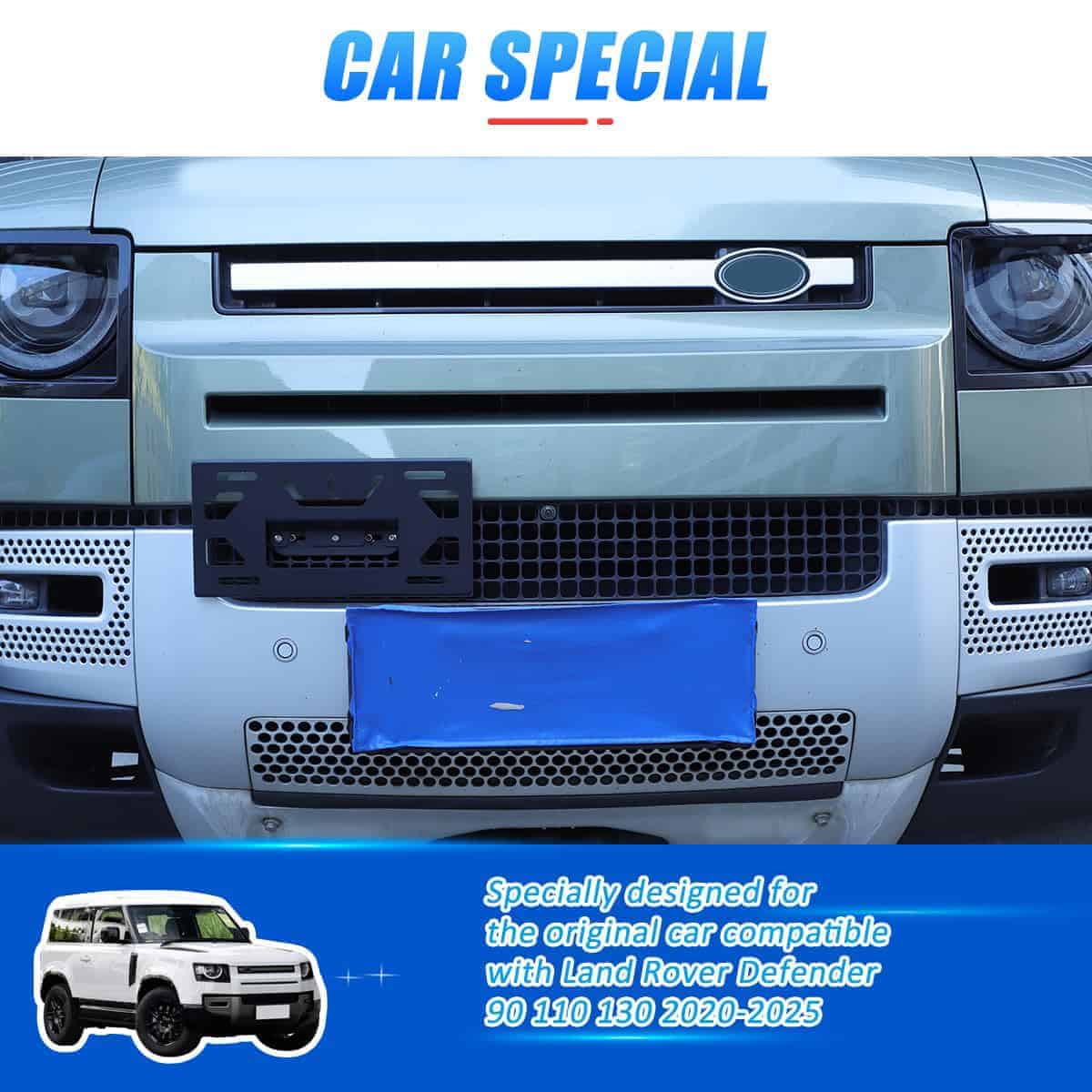 Marco de matrícula delantera de coche de aleación de - Imagen 4