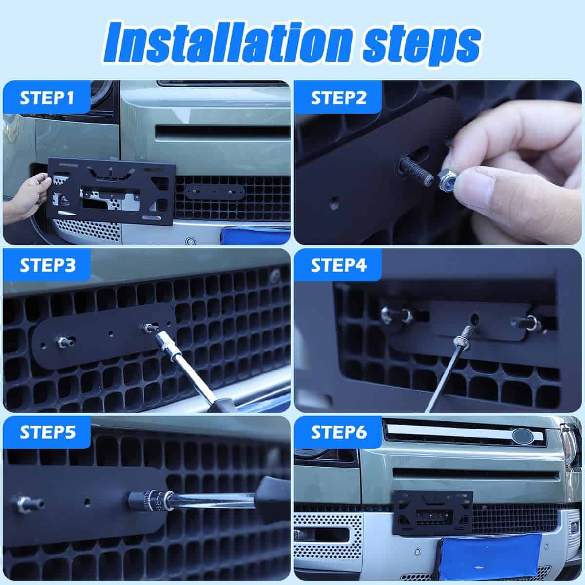 Marco de matrícula delantera de coche de aleación de - Imagen 8