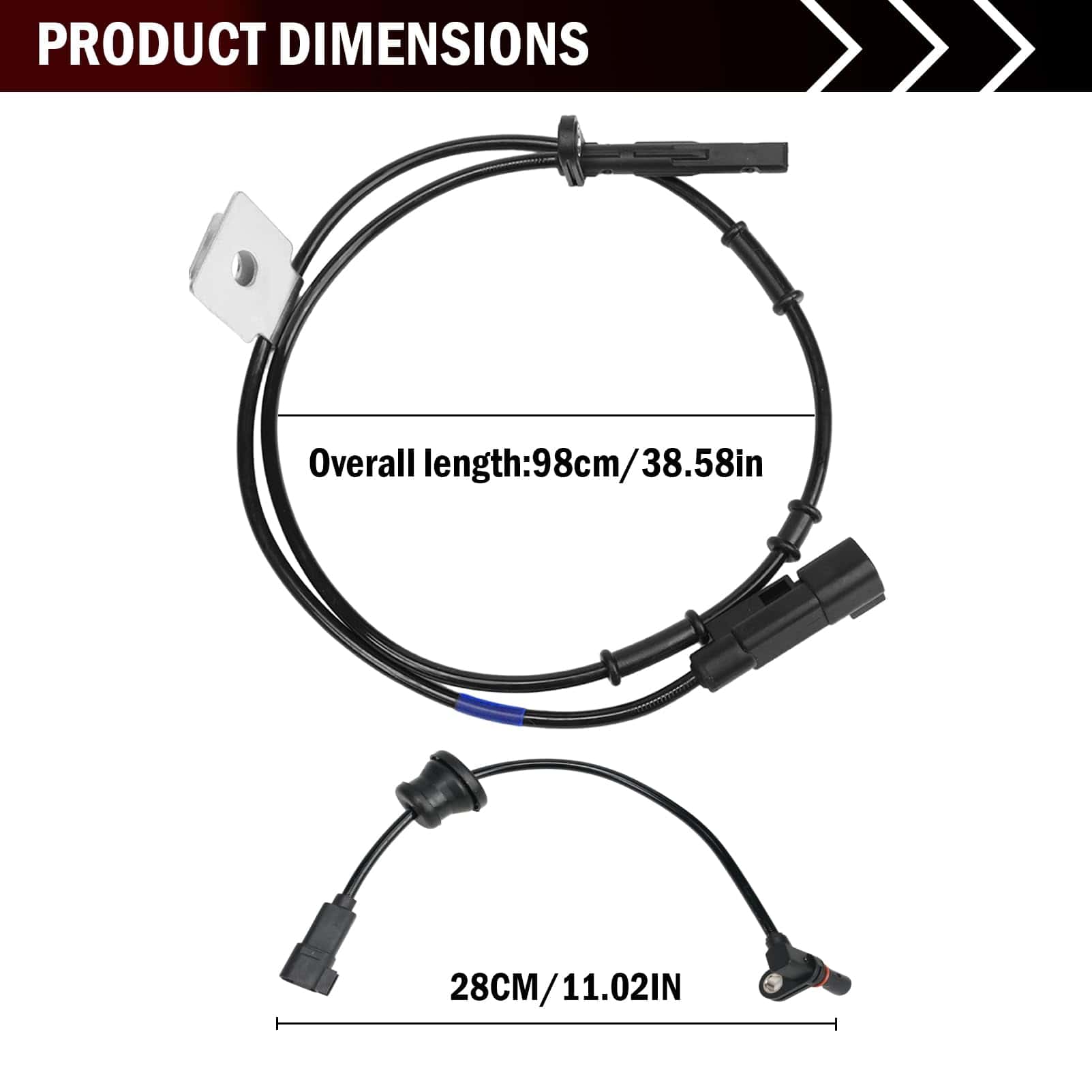 Fraylis 4PCS Sensor de Velocidad de la Rueda ABS para - Imagen 7