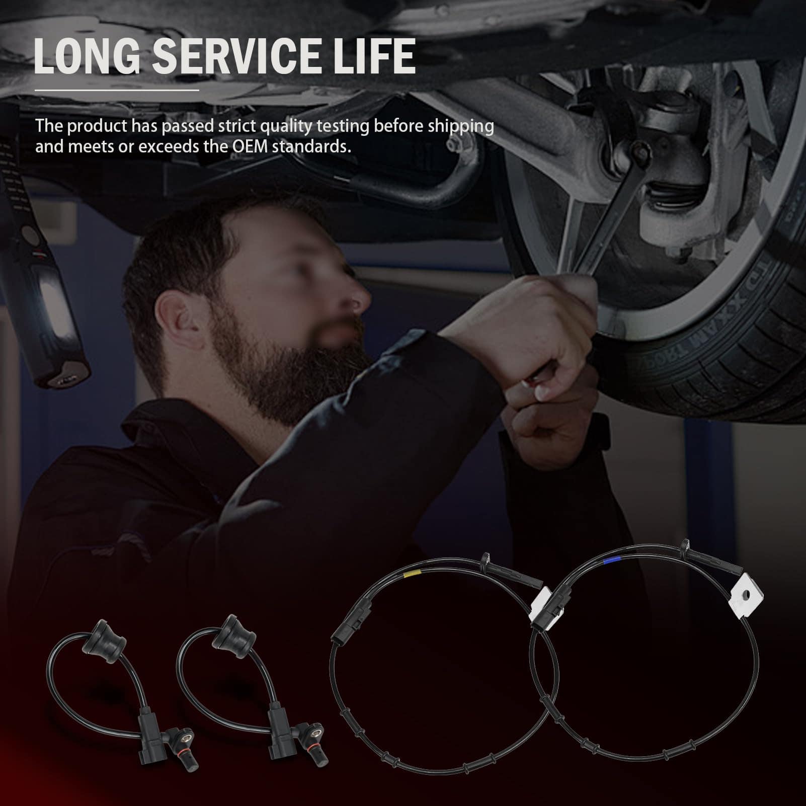 Fraylis 4PCS Sensor de Velocidad de la Rueda ABS para - Imagen 5