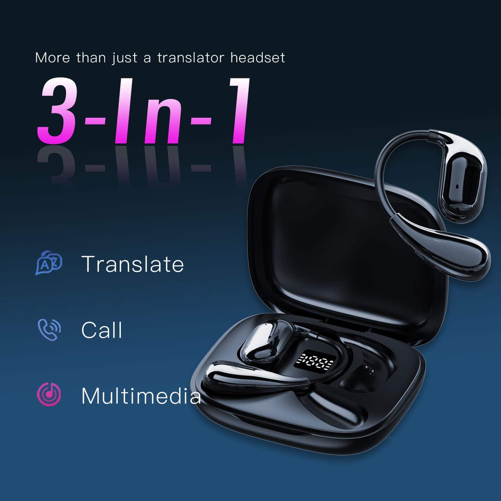 Auriculares Traductores de IA, 3 en 1 Auriculares de - Imagen 5