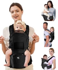 Portabebés con Asiento de Cadera 6 en 1 para Recién Nacidos
