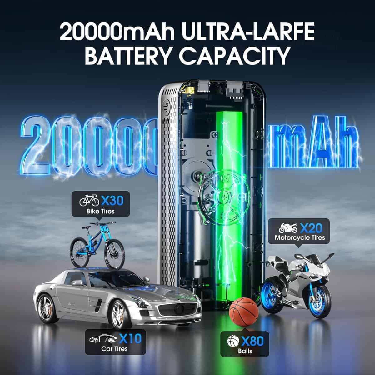 Compresor de aire portátil para neumáticos de coche de - Imagen 3