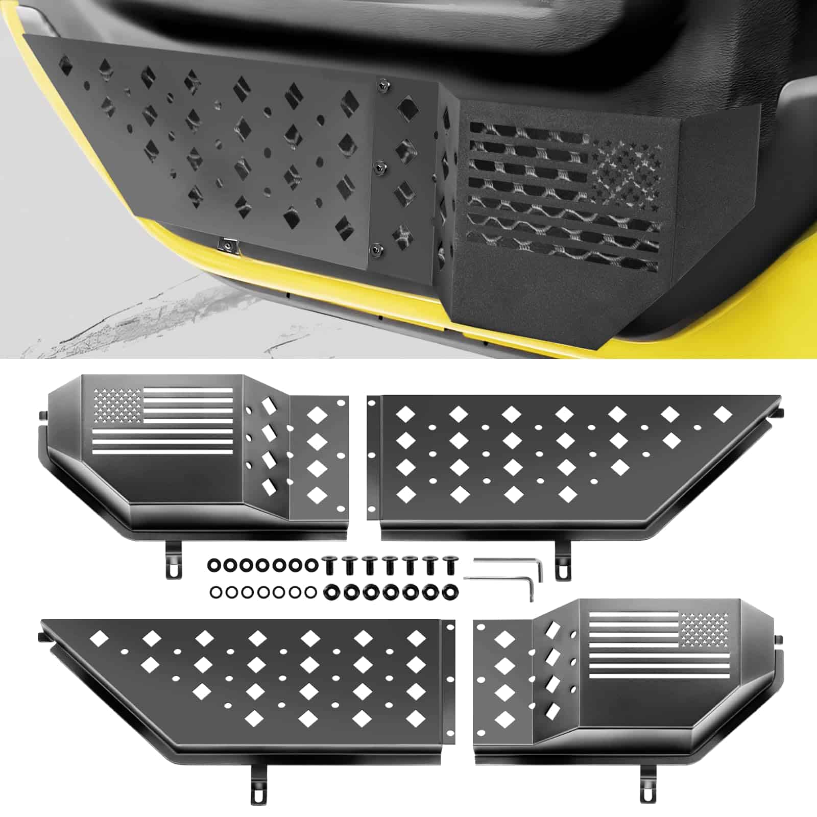 Bolsillos de Almacenamiento de Puerta Delantera de Metal
