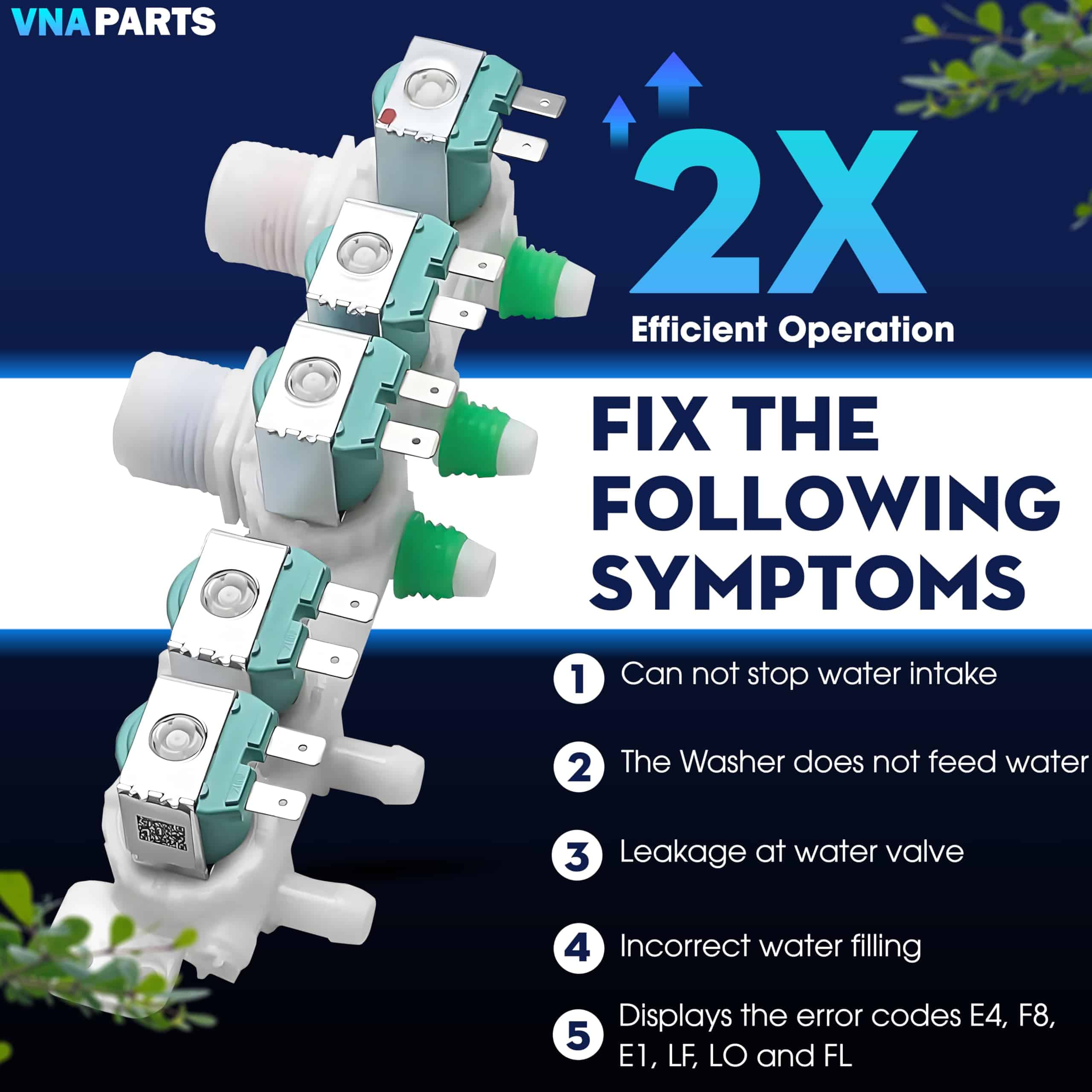 Válvula de entrada de agua para lavadora Reemplaza - Imagen 4