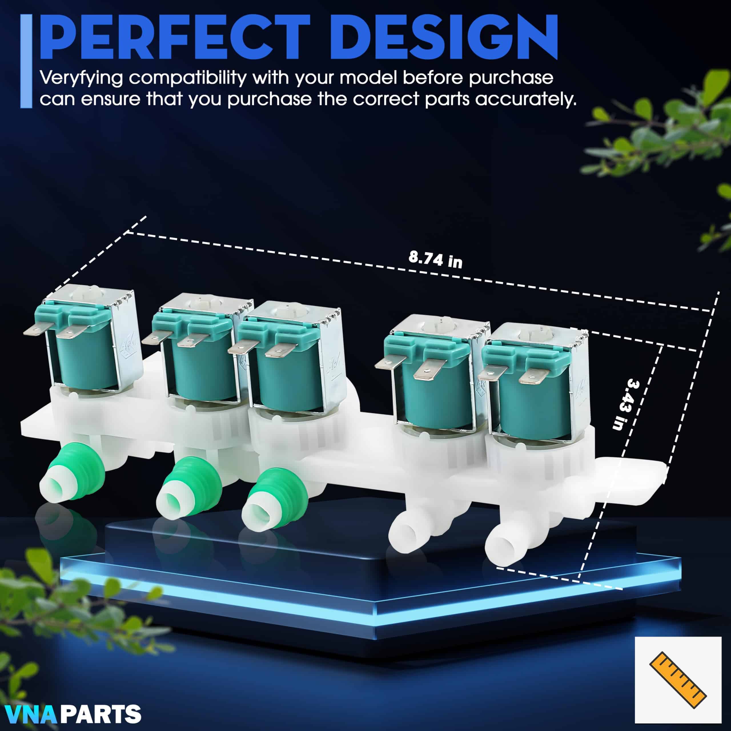 Válvula de entrada de agua para lavadora Reemplaza - Imagen 7