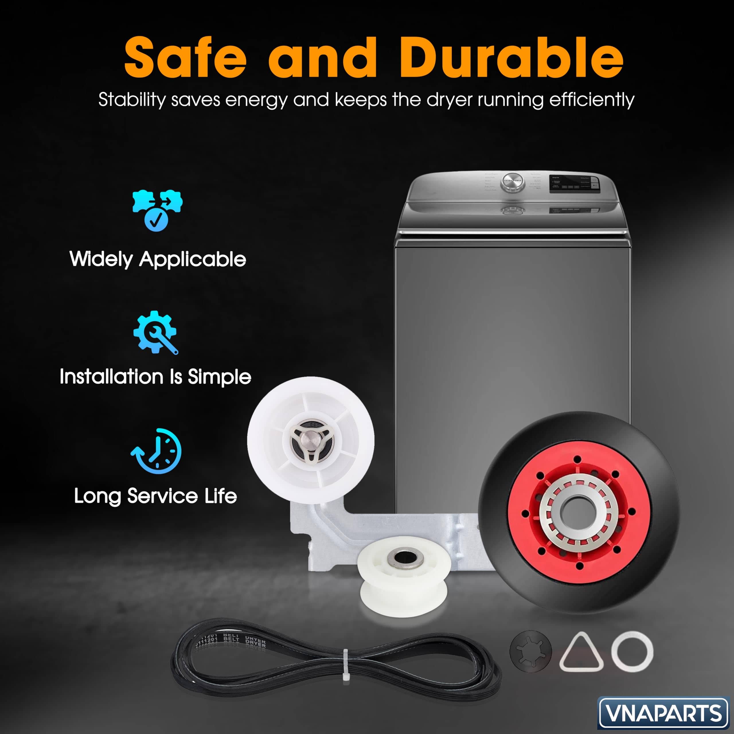 Kit de Reparación de Secadora 4392067 y Polea de la Correa - Imagen 8