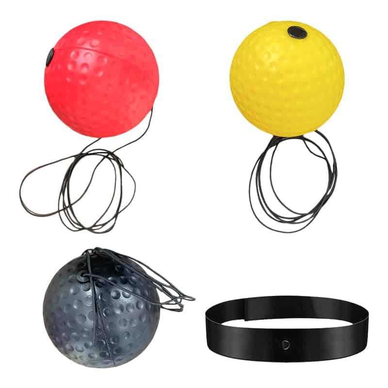 Pelota de reflejos de boxeo, con protector de cabeza y