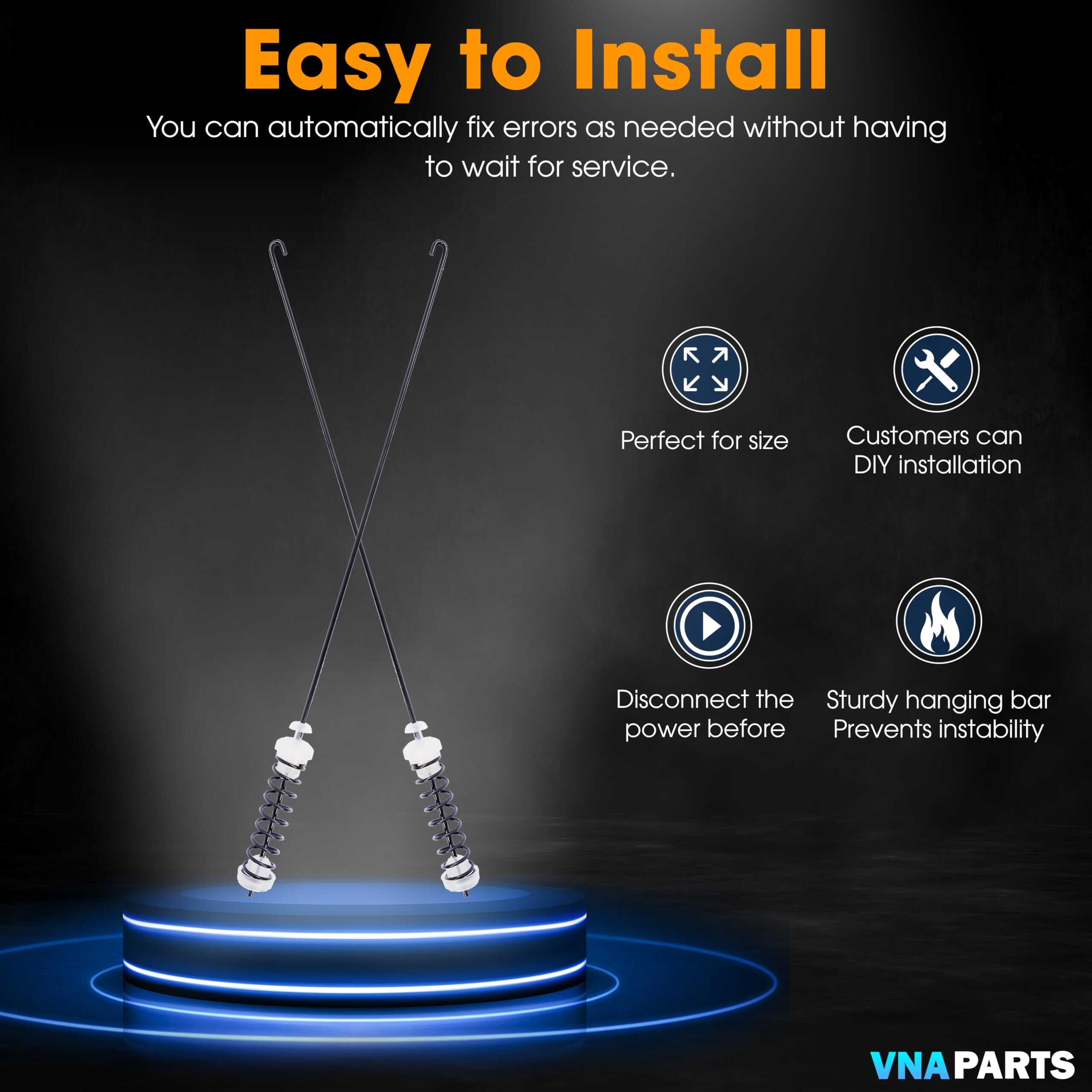 Kit de Varillas de Suspensión para Lavadora Whirlpool - Imagen 7