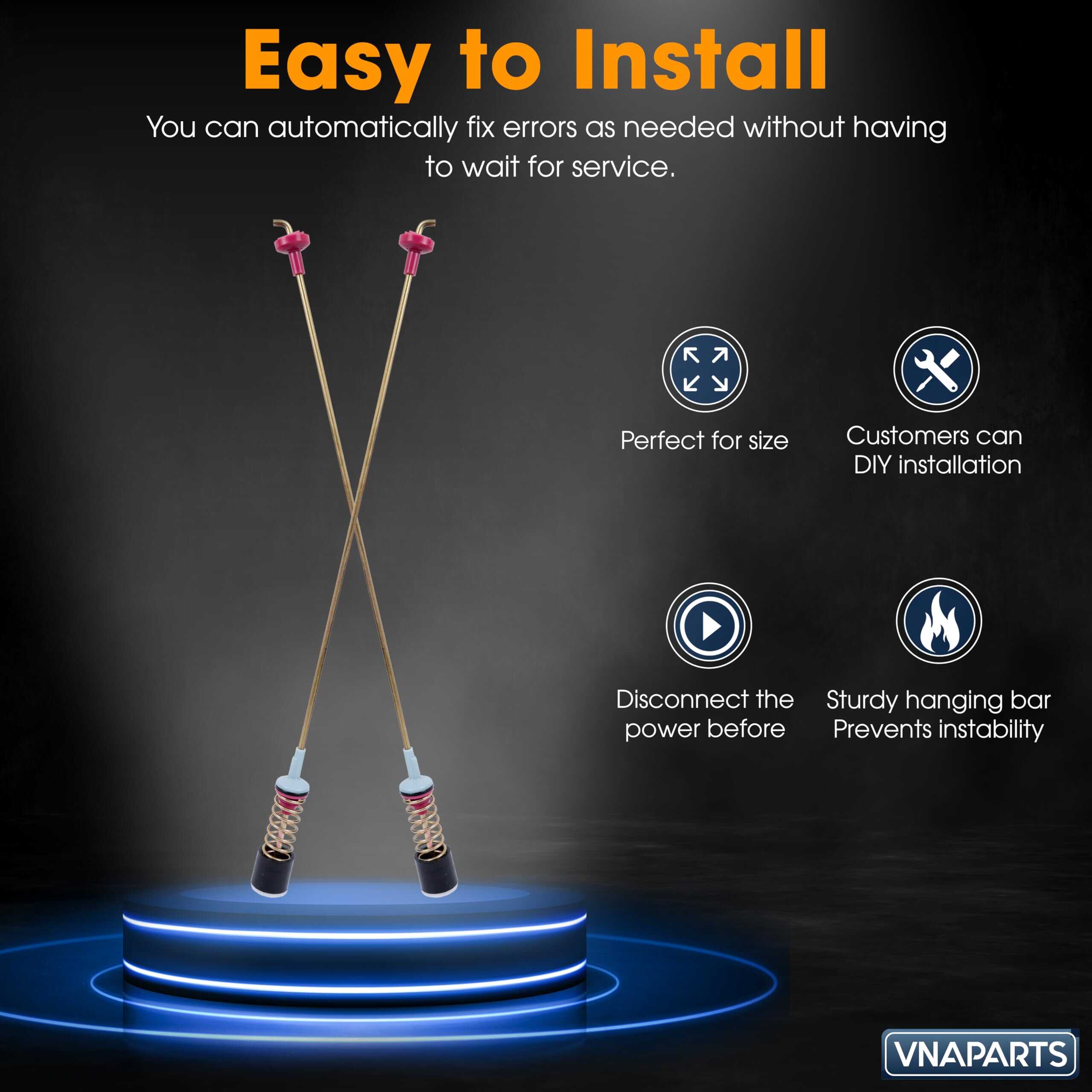 Conjunto de Varillas de Suspensión para Lavadora Samsung - Imagen 8