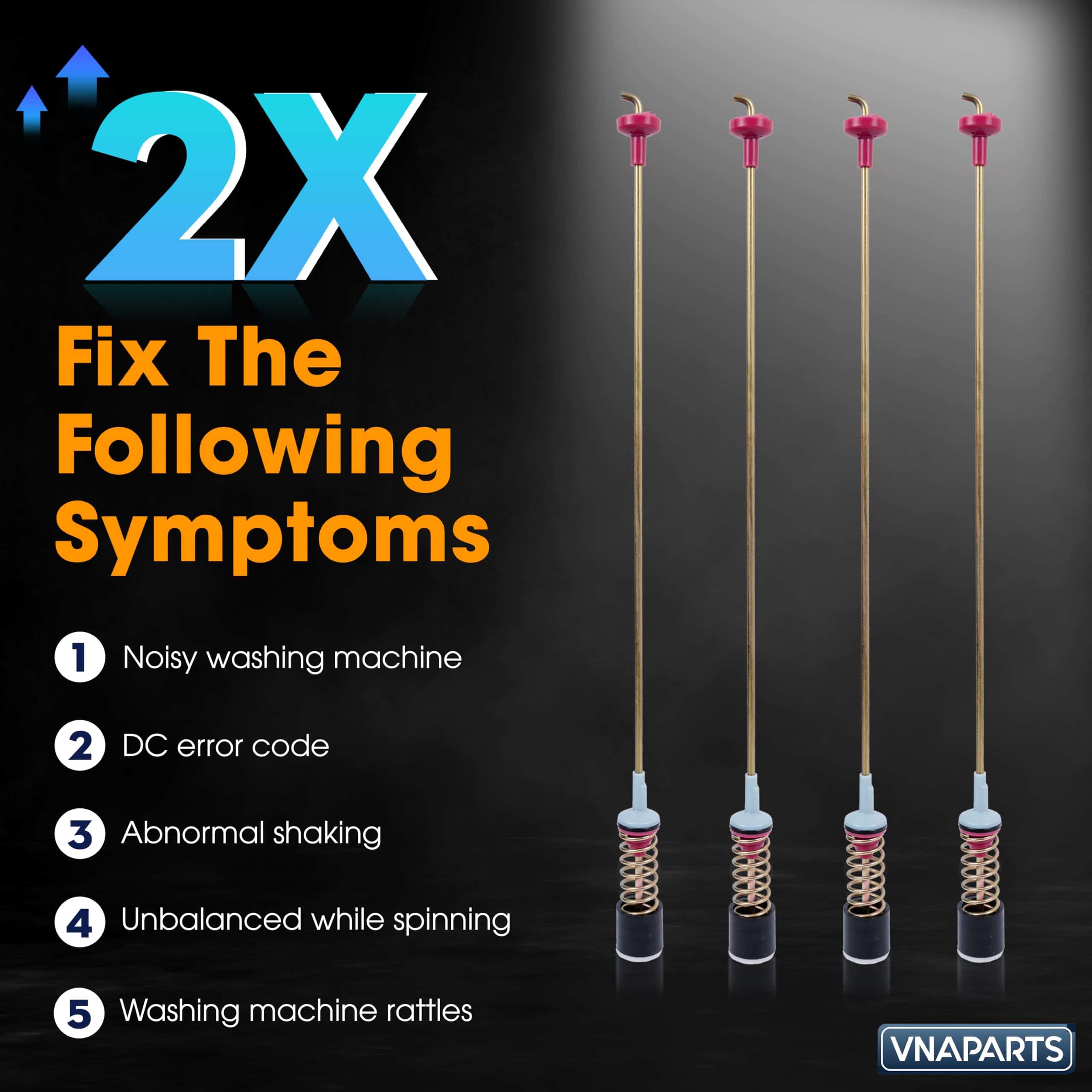 Conjunto de Varillas de Suspensión para Lavadora Samsung - Imagen 7